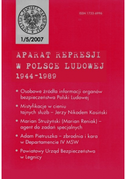 Aparat represji w Polsce Ludowej 1944 - 1989 1/5/2007