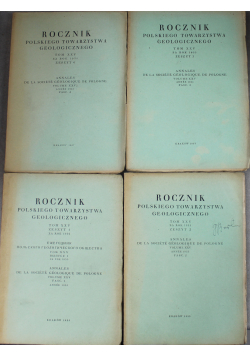 Rocznik Polskiego towarzystwa geologicznego Tom XXV  zeszyty 1 do 4