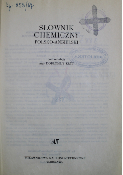 Słownik chemiczny polsko niemiecki