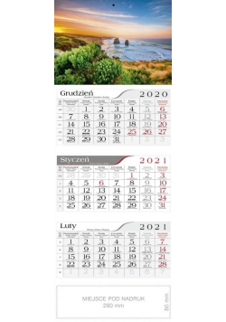Kalendarz 2021 Trójdzielny Klif CRUX