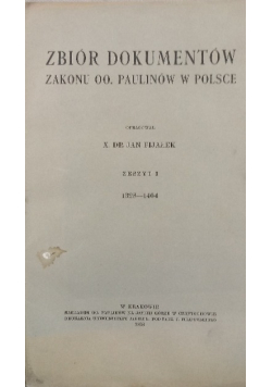 Zbiór dokumentów zakonu OO. Paulinów w Polsce, 1938 r.