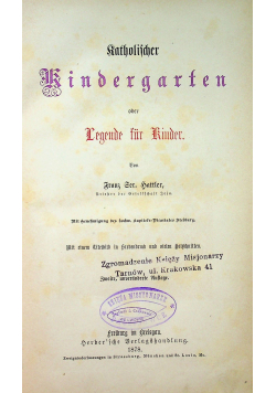 Katholischer Kindergarten 1878 r.