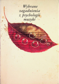 Wybrane zagadnienia z psychologii muzyki