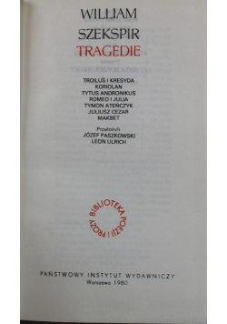 William Szekspir Dzieła dramatyczne IV