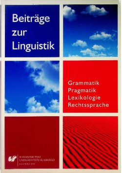 Beitrage zur Linguistik Grammatik Pragmatik Lexikologie Rechtssprache Nowa