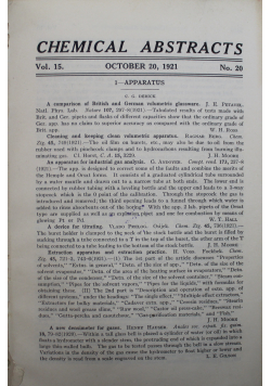 Chemical abstracts No od 20 do 24 1921 r.