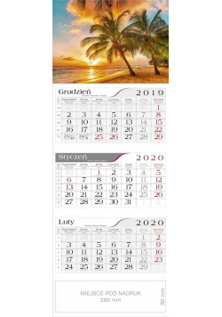 Kalendarz 2020 Trójdzielny Pod Palmami CRUX