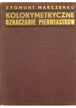 Kolorymetryczne oznaczanie pierwiastków