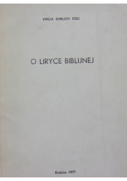 O liryce biblijnej