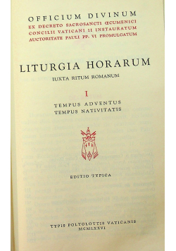 Liturgia Horarum  I