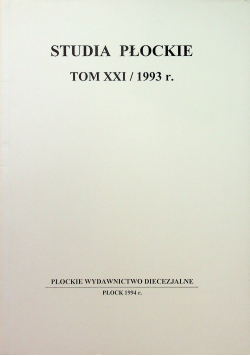 Studia płockie Tom XXI 1993