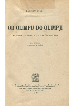 Od Olimpu do Olimpji 1928 r.