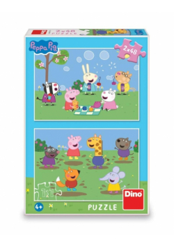 Puzzle 2w1 Świnka Peppa i przyjaciele