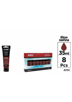 Farba akrylowa siena 35ml (8szt)