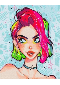 Malowanie po numerach - Lady grunge 40x50cm