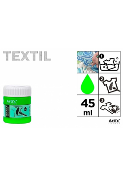 Farba do tkanin zielona fluor 45ml (6szt)