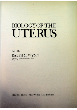 Biology of the Uterus
