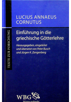 Einfuhrung in die griechische Gotterlehre