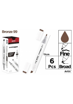 Marker Chromax z 2 końcówk. bronze 99(6szt)