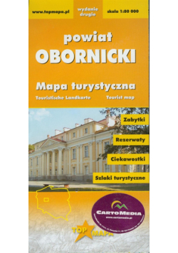 Powiat Obornicki mapa turystyczna