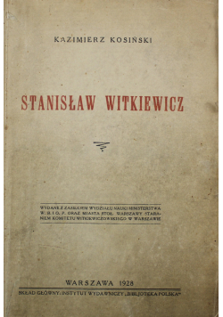 Stanisław Witkiewicz 1928 r.