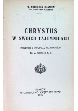 Chrystus w swoich tajemnicach 1923 r.