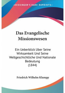 Das Evangelische Missionswesen