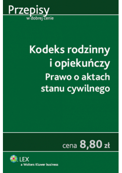 Kodeks rodzinny i opiekuńczy: Prawo o aktach stanu cywilnego