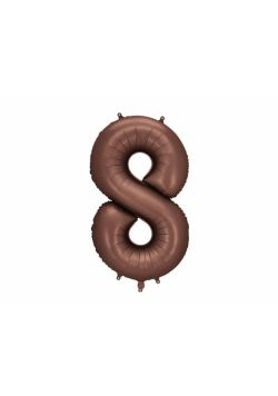 Balon foliowy cyfra 8 86cm mocca