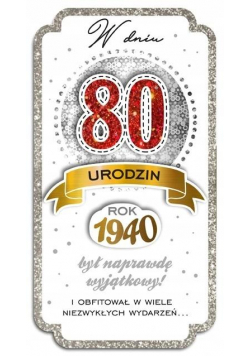 Karnet PM-134 Urodziny 80 2020