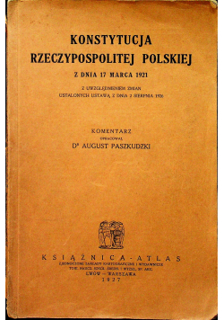Konstytucja Rzeczypospolitej Polskiej z dnia 17 marca 1921 1927r