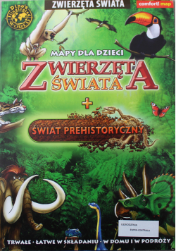 Mapy dla dzieci zwierzęta plus Świata świat prehistoryczny
