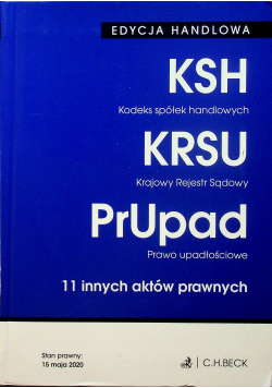Kodeks spółek handlowych Krajowy Rejestr Sądowy Prawo upadłościowe 11 innych aktów prawnych