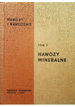 Nawozy mineralne Tom II