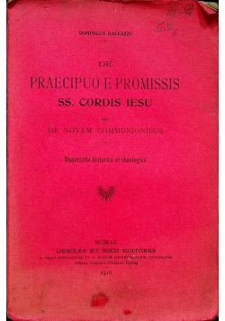 De praecipuo e promissis SS. Cordis Iesu 1910 r.