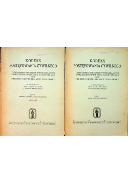 Kodeks postępowania cywilnego 2 tomy 1947 r.