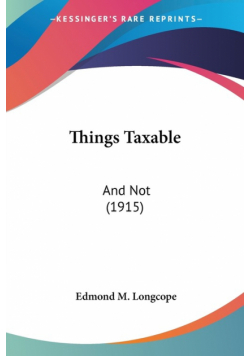 Things Taxable