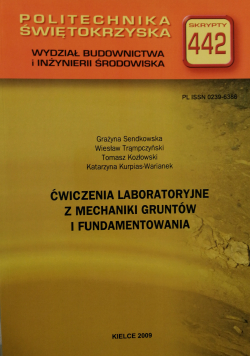 Ćwiczenia laboratoryjne z mechaniki gruntów i fundamentowania