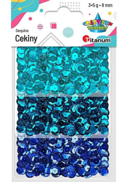 Cekiny 8mm zestaw metaliczny 3 kolory