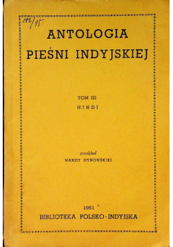 Antologia pieśni indyjskiej Tom 3