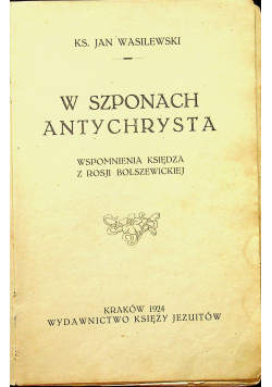 W szponach Antychrysta 1924 r