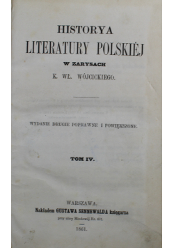 Historya Literatury Polskiej w zarysach Tom IV
