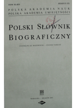 Polski słownik biograficzny Tom XLII Części 1 - 4