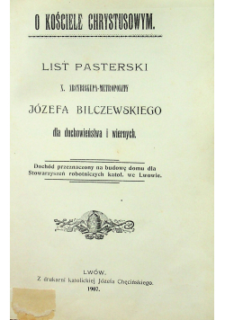 List pasterski 1907 r