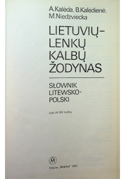 Słownik litewsko polski