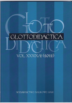 Glottodidactica Xxxix/2 (2012)