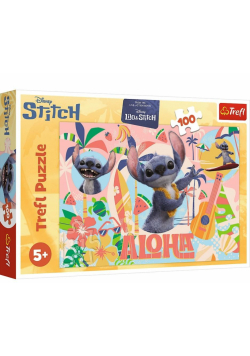Puzzle 100 Stitch i przyjaciele w akcji
