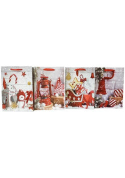 Torebka Lux z broaktem duża Xmas ROZETTE