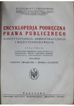 Encyklopedia podręczna Prawa Publicznego 1926 r.