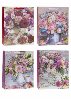 Torebka ozdobna 31x42x12cm mix ROZETTE